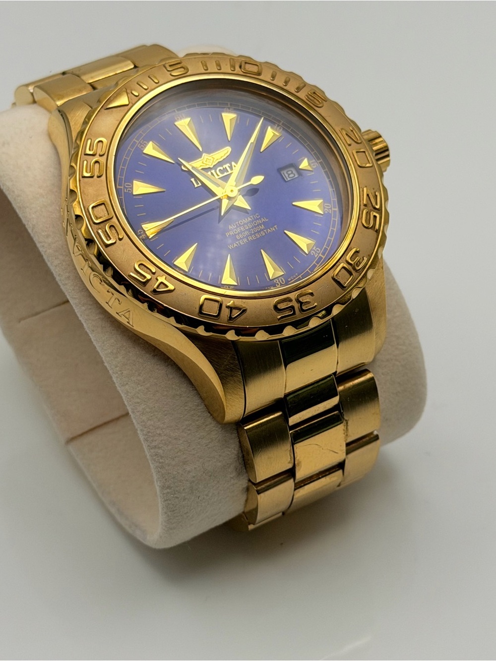 Invicta Men's Watch 2305 Pro Diver Automatic Blue Dial Gold Stainless Steel